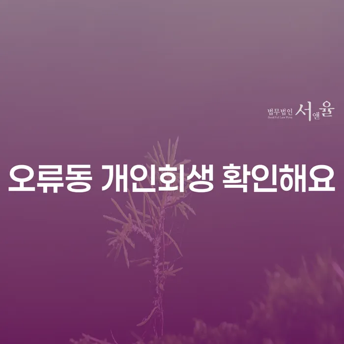 오류동 개인회생 확인해요