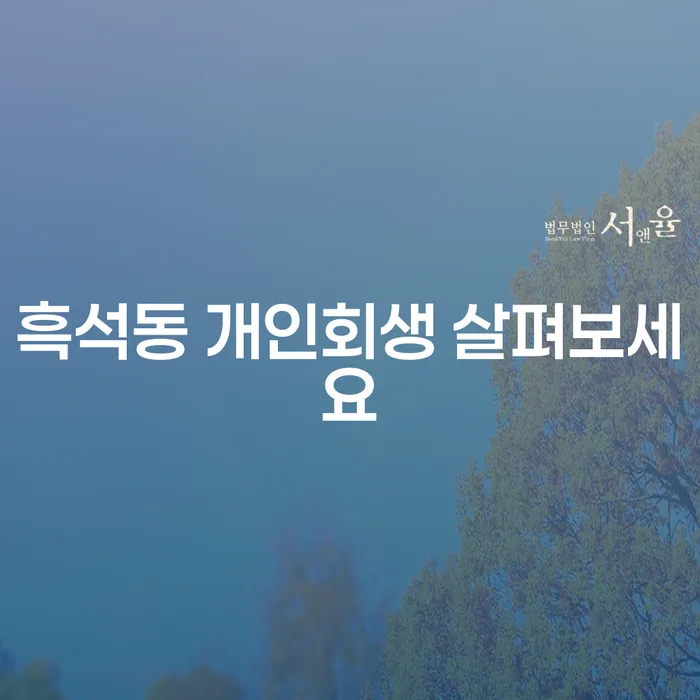 흑석동 개인회생 살펴보세요