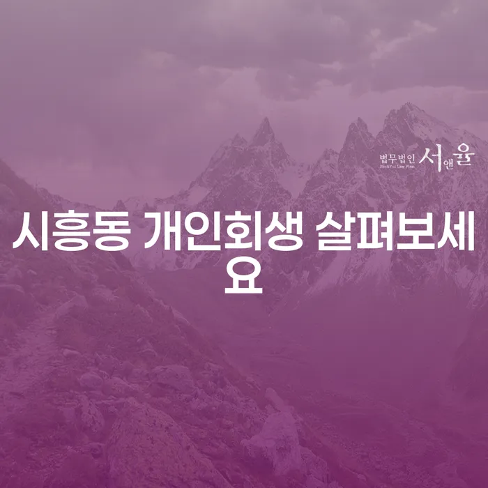 시흥동 개인회생 살펴보세요