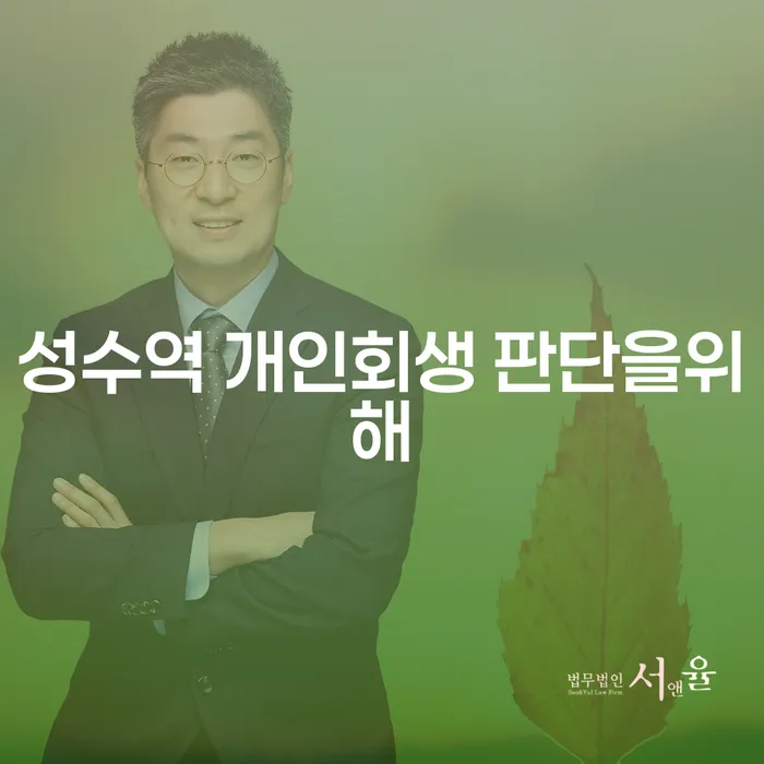 성수역 개인회생 판단을위해
