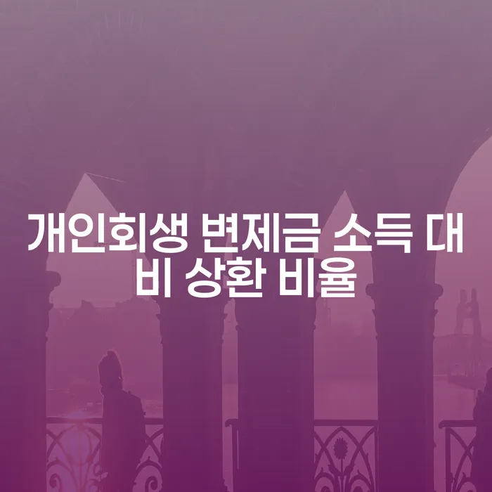 개인회생 변제금 소득 대비 상환 비율, 어떻게 줄일 수 있을까요?