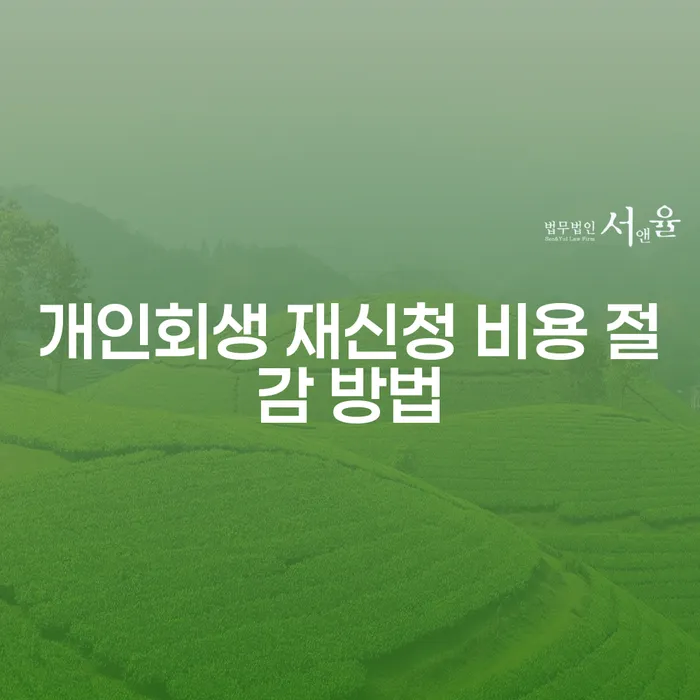 개인회생 재신청 시 비용을 절감할 수 있는 방법은 무엇인가요?